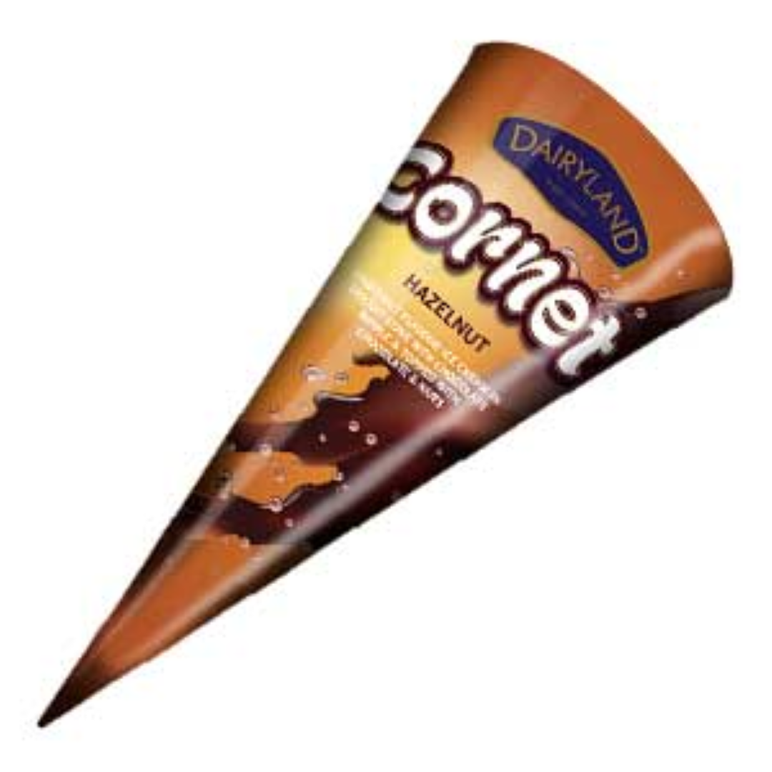DAIRYLAND HAZELNUT CORNETS